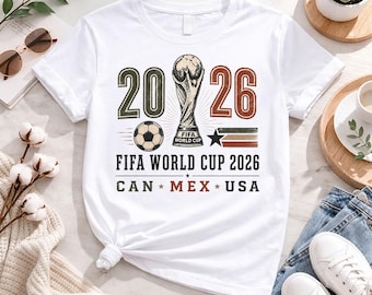 2026 Fußball-Meisterschafts-Shirt, Nordamerika Fußball-Fan-T-Shirt, USA Kanada Mexiko Fußball-Grafik-T-Shirt