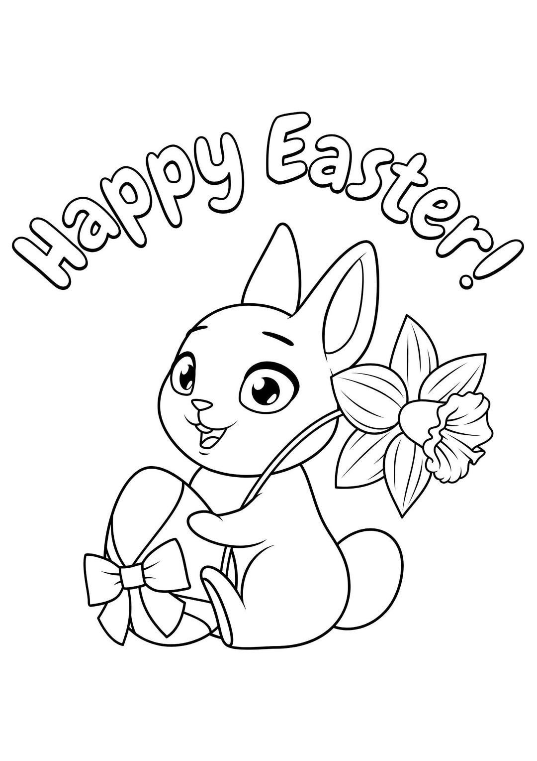 Easter Coloring Pages/ 20 Printable Pages for Kids - Etsy