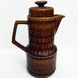 Vintage Preis & Kensington “Victoria” Kaffeekanne - Braun glasierte Retro Kaffeekanne - 1960er 1970er Jahre Kitchenalia - Mid Century Keramik Teekanne