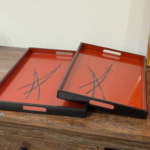 Japanese Black Lacquer Tray - Etsy