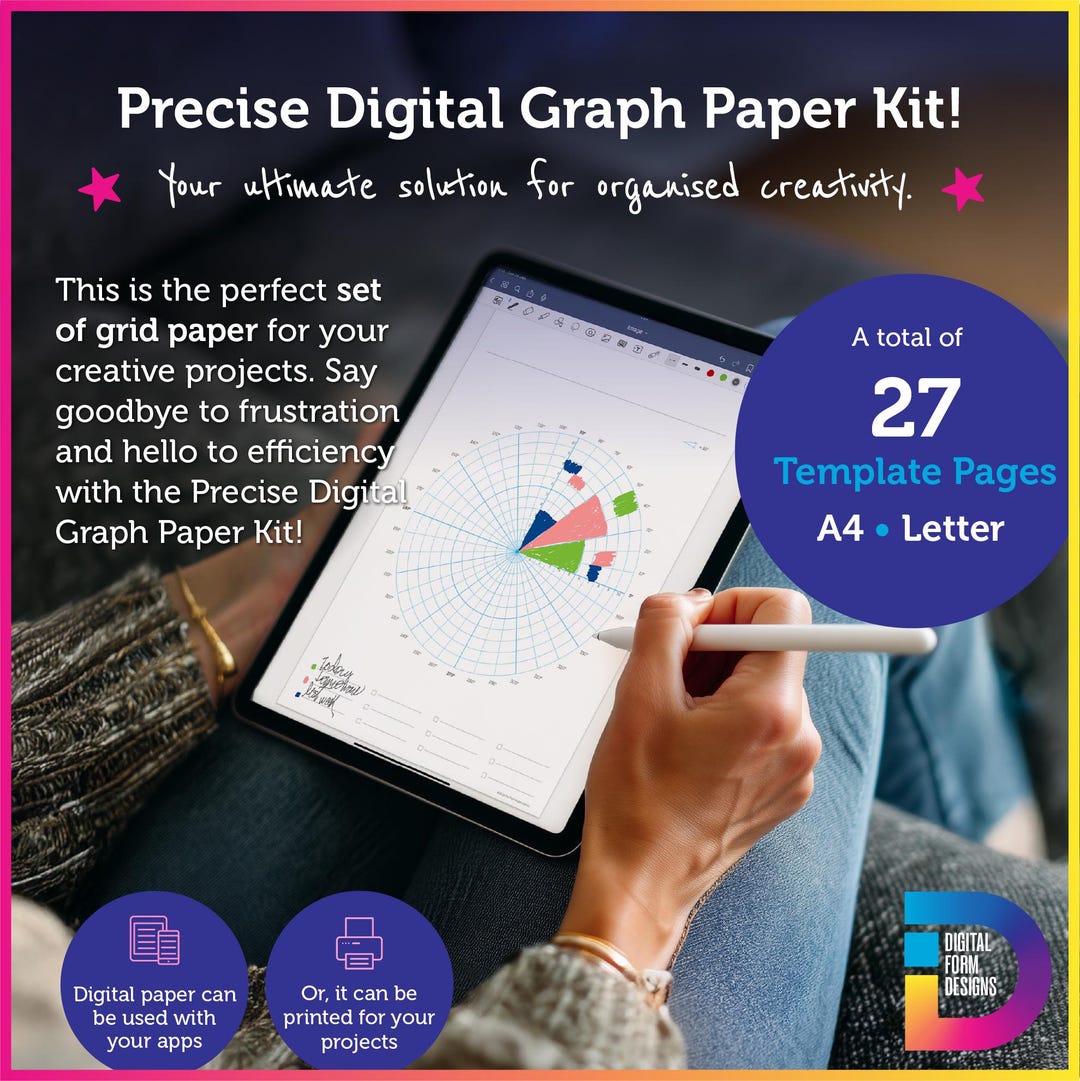 Precise Graph Paper Kit: Printable A4 and Letter (digital Download) - Etsy