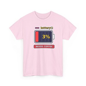 Funny Python Programmer T-Shirt, Needs Coffee Battery Shirt, Developer Gift, Coder Humor Tee, Low Battery Programmer image 12