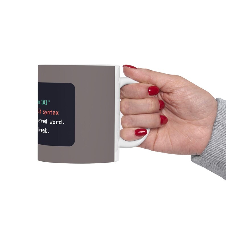 Python Teacher Mug, Funny Coding Teacher Coffee Mug, CS Teacher Gift, Reserved Word Joke, Programmer Humor, Ceramic 11oz & 15oz image 5