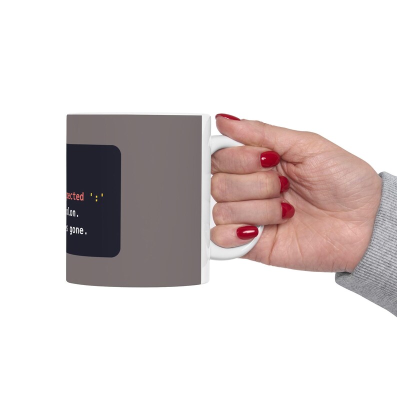 Python Beginner Mug, Funny Syntax Error Coffee Mug, Learn to Code Gift, Coding Student Gift, Programmer Humor, Ceramic 11oz & 15oz imagem 5