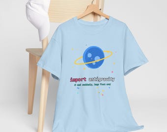 Import Antigravity Python T-shirt, Python Easter Egg Shirt, Space Programmer Tee, Funny Coder Gift, Developer Humor