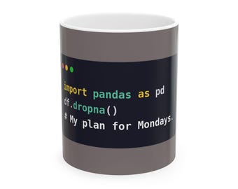 Data Scientist Mug, Funny Pandas Python Coffee Mug, Data Analyst Gift, Programmer Humor, Software Engineer Gift, Ceramic 11oz & 15oz