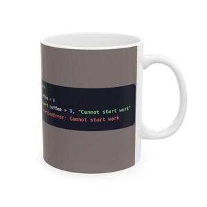 Python Programmer Mug, Funny Coding Coffee Mug, Assert Coffee Developer Gift, Software Engineer Gift, Coder Humor, Ceramic 11oz & 15oz afbeelding 2