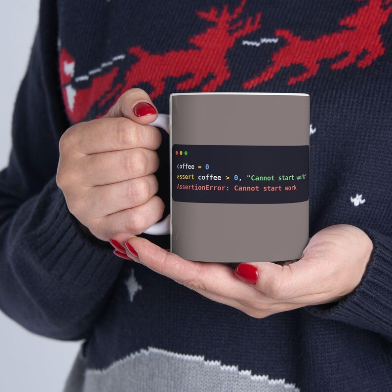 Python Programmer Mug, Funny Coding Coffee Mug, Assert Coffee Developer Gift, Software Engineer Gift, Coder Humor, Ceramic 11oz & 15oz afbeelding 6