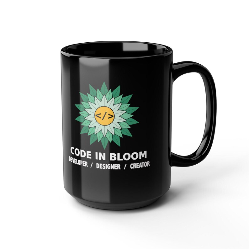 Code In Bloom Developer Mug, Programmer Coffee Cup, Software Engineer Gift, Coding Laptop Geek Nerd Tea Mug, Tech Startup Gift for Coder Bild 8