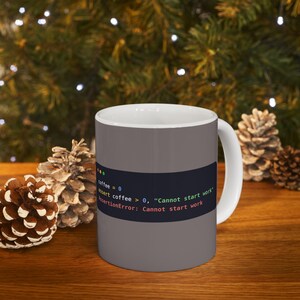 Python Programmer Mug, Funny Coding Coffee Mug, Assert Coffee Developer Gift, Software Engineer Gift, Coder Humor, Ceramic 11oz & 15oz afbeelding 10