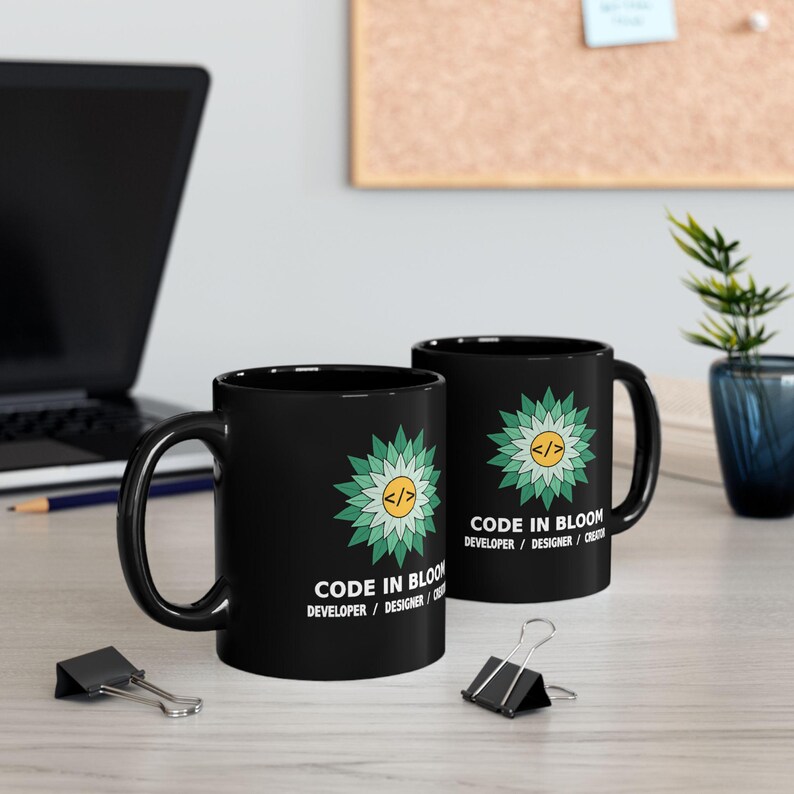 Code In Bloom Developer Mug, Programmer Coffee Cup, Software Engineer Gift, Coding Laptop Geek Nerd Tea Mug, Tech Startup Gift for Coder Bild 5