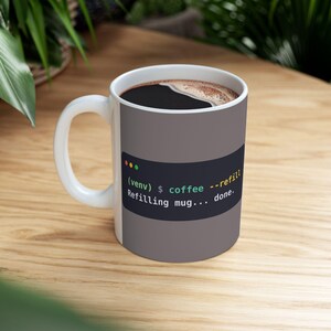 Python Programmer Mug, Funny Terminal Coffee Mug, Python venv Joke, Developer Gift, Software Engineer Gift, Coding Humor, Ceramic 11oz 15oz afbeelding 9