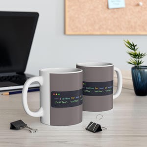Python Programmer Mug, Funny List Comprehension Coffee Mug, Python Coder Gift, Software Engineer Gift, Coding Humor, Ceramic 11oz & 15oz image 3