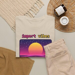 Python Programmer Retro Synthwave T-Shirt, Import Vibes Shirt, 80s Developer Gift, Coder Tee, Python Developer Gift image 4