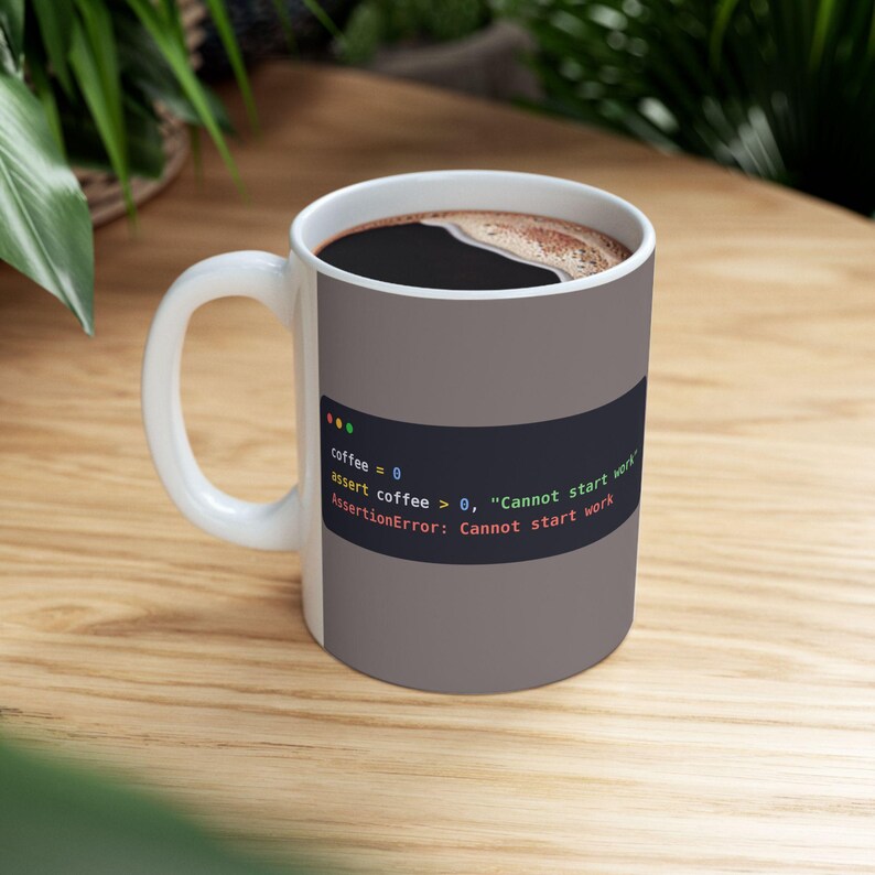 Python Programmer Mug, Funny Coding Coffee Mug, Assert Coffee Developer Gift, Software Engineer Gift, Coder Humor, Ceramic 11oz & 15oz afbeelding 9