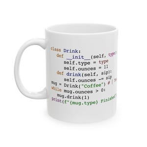 Python Code Coffee Mug | Programmer Humor, Code Snippet Ceramic Mug