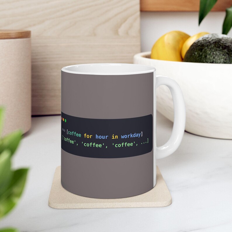 Python Programmer Mug, Funny List Comprehension Coffee Mug, Python Coder Gift, Software Engineer Gift, Coding Humor, Ceramic 11oz & 15oz image 8