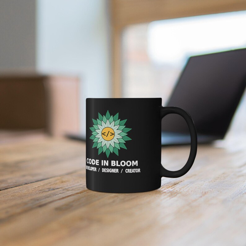 Code In Bloom Developer Mug, Programmer Coffee Cup, Software Engineer Gift, Coding Laptop Geek Nerd Tea Mug, Tech Startup Gift for Coder Bild 6