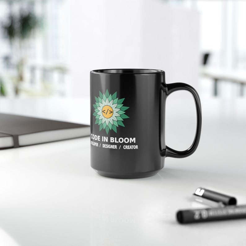 Code In Bloom Developer Mug, Programmer Coffee Cup, Software Engineer Gift, Coding Laptop Geek Nerd Tea Mug, Tech Startup Gift for Coder Bild 11