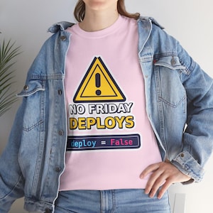No Friday Deploys T-Shirt, Funny DevOps Shirt, Python Developer Gift, Programmer Humor Tee, Software Engineer Gift
