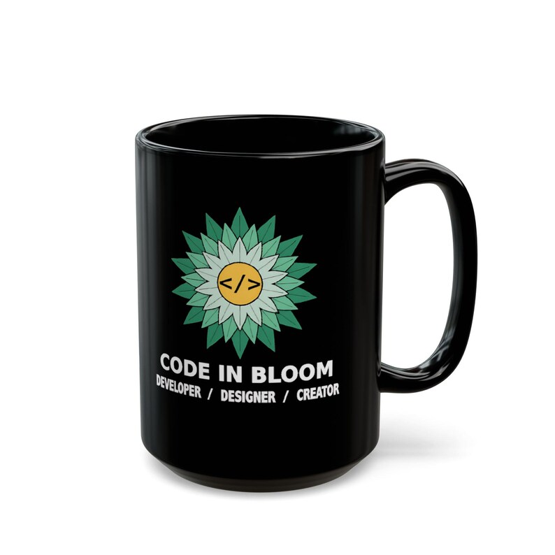 Code In Bloom Developer Mug, Programmer Coffee Cup, Software Engineer Gift, Coding Laptop Geek Nerd Tea Mug, Tech Startup Gift for Coder Bild 7
