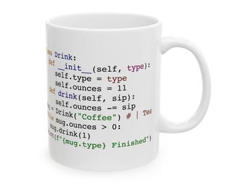 Python Code Coffee Mug | Programmer Humor, Code Snippet Ceramic Mug