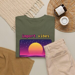 Python Programmer Retro Synthwave T-Shirt, Import Vibes Shirt, 80s Developer Gift, Coder Tee, Python Developer Gift image 6
