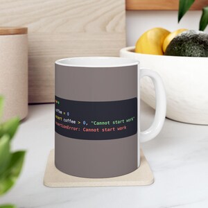 Python Programmer Mug, Funny Coding Coffee Mug, Assert Coffee Developer Gift, Software Engineer Gift, Coder Humor, Ceramic 11oz & 15oz afbeelding 8