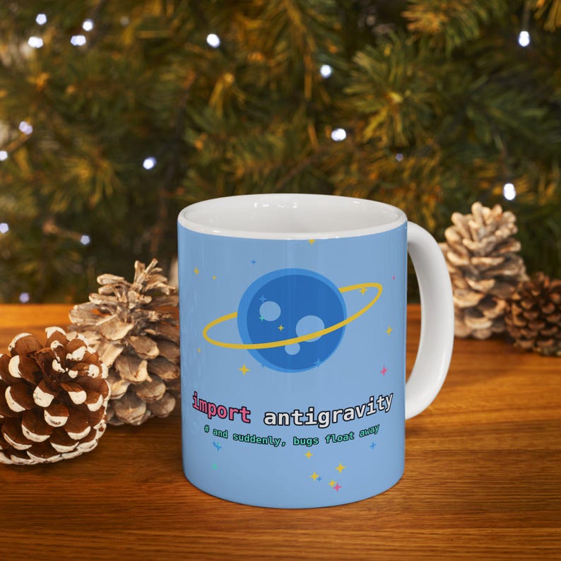 Import Antigravity Mug, Python Easter Egg Coffee Mug, Space Programmer Cup, Funny Coder Gift, Developer Humor Mug Bild 5