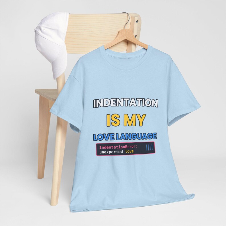 Indentation Is My Love Language Python T-Shirt, Funny Programmer Shirt, Python Developer Gift, Coding Humor Tee image 3
