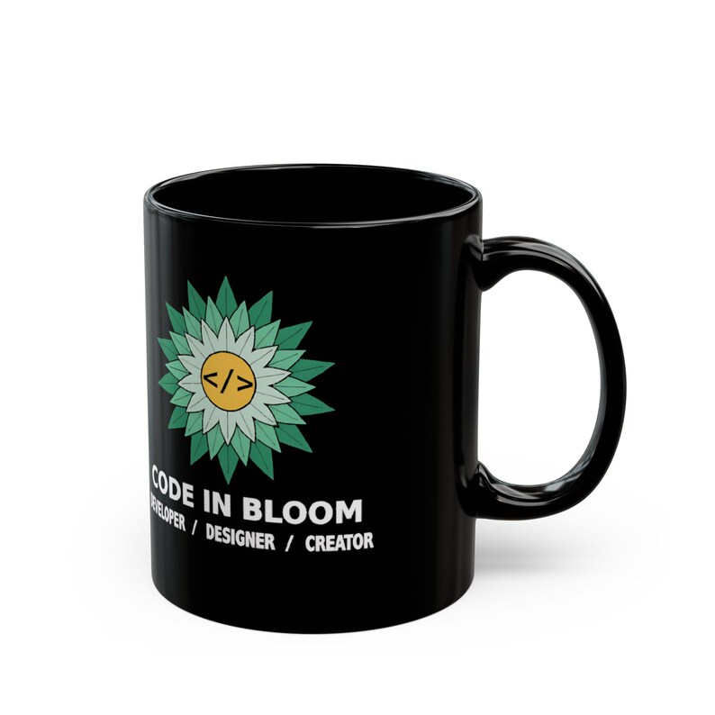 Code In Bloom Developer Mug, Programmer Coffee Cup, Software Engineer Gift, Coding Laptop Geek Nerd Tea Mug, Tech Startup Gift for Coder Bild 2