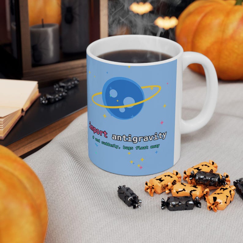 Import Antigravity Mug, Python Easter Egg Coffee Mug, Space Programmer Cup, Funny Coder Gift, Developer Humor Mug Bild 2
