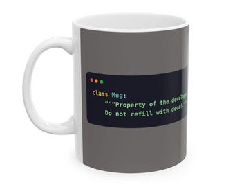 Python Programmer Mug, Funny Developer Coffee Mug, Python Docstring Joke, Coworker Gift, Software Engineer Gift, Coding Humor, 11oz, 15oz