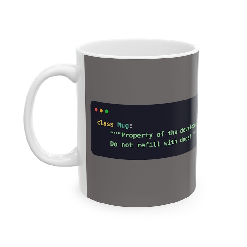 Python Programmer Mug, Funny Developer Coffee Mug, Python Docstring Joke, Coworker Gift, Software Engineer Gift, Coding Humor, 11oz, 15oz image 1