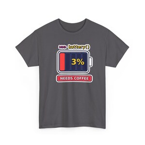 Funny Python Programmer T-Shirt, Needs Coffee Battery Shirt, Developer Gift, Coder Humor Tee, Low Battery Programmer image 10