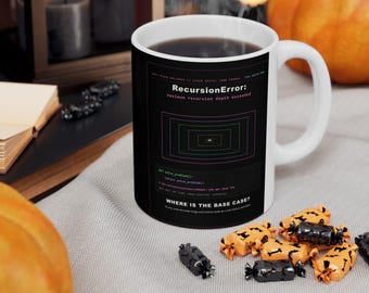 Taza con tabla de recetas de café / Guía de medidas Taza de cerámica