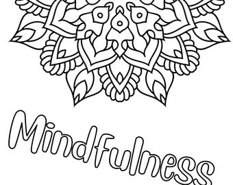 Calm & Mindful 5-Page Coloring Bundle | Relaxation, Stress Relief Mindfulness Printable Pages