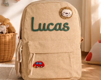 Gepersonaliseerde rugzak, aangepaste schooltas voor kinderen en peuters, eerste schooldag, kinderdagverblijftas, terug naar school cadeau, verjaardagscadeau