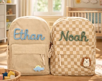 Gepersonaliseerde boekentas voor peuters, aangepaste peuterrugzak, peuterrugzak, lunchtas voor kinderen, kinderrugzak met naam, kinderrugzak