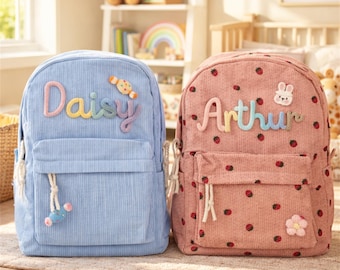 Gepersonaliseerde peuterrugzak, aangepaste peutertas, kinderrugzak met naam voorschoolse schooltas kinderrugzak met naam, verjaardagscadeau