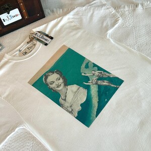 Who Needs Men? Graphic Tee: Handmade Collage Print Wearable Art image 6