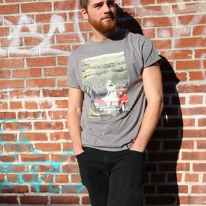 ARTIST DESIGN LOOKOUT Original Graphic Collage Tee Handmade