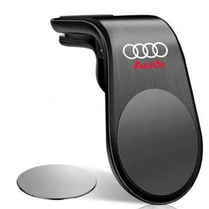Magnetische telefoonhouder met autologo op maat voor Audi Sline Quattro-modellen A1 A2 A3 A4 A5 A6 A7 A8 RS7 Q1 Q2 Q3 Q4 Q5 Q6 Accessoires - Audi zwart