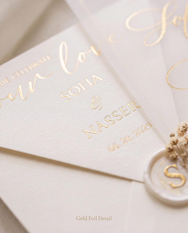Juego de invitaciones de boda en verde salvia, invitación para la ceremonia musulmana Nikah, caligrafía árabe, papelería de lujo. imagen 9