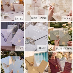 Juego de invitaciones de boda en verde salvia, invitación para la ceremonia musulmana Nikah, caligrafía árabe, papelería de lujo. imagen 20