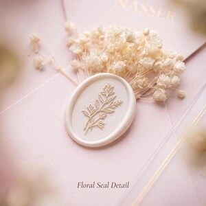 Juego de invitaciones de boda en verde salvia, invitación para la ceremonia musulmana Nikah, caligrafía árabe, papelería de lujo. imagen 12