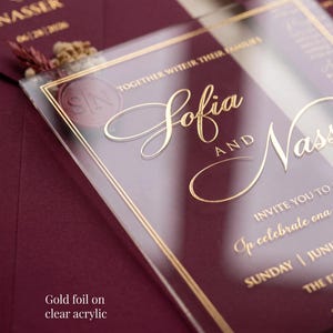 Juego de invitaciones de boda en verde salvia, invitación para la ceremonia musulmana Nikah, caligrafía árabe, papelería de lujo. imagen 7