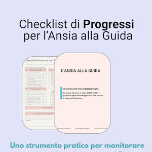 Checklist Ansia alla Guida – Tracciare i Progressi Prima, Durante e Dopo la Guida | EMDR & CBT
