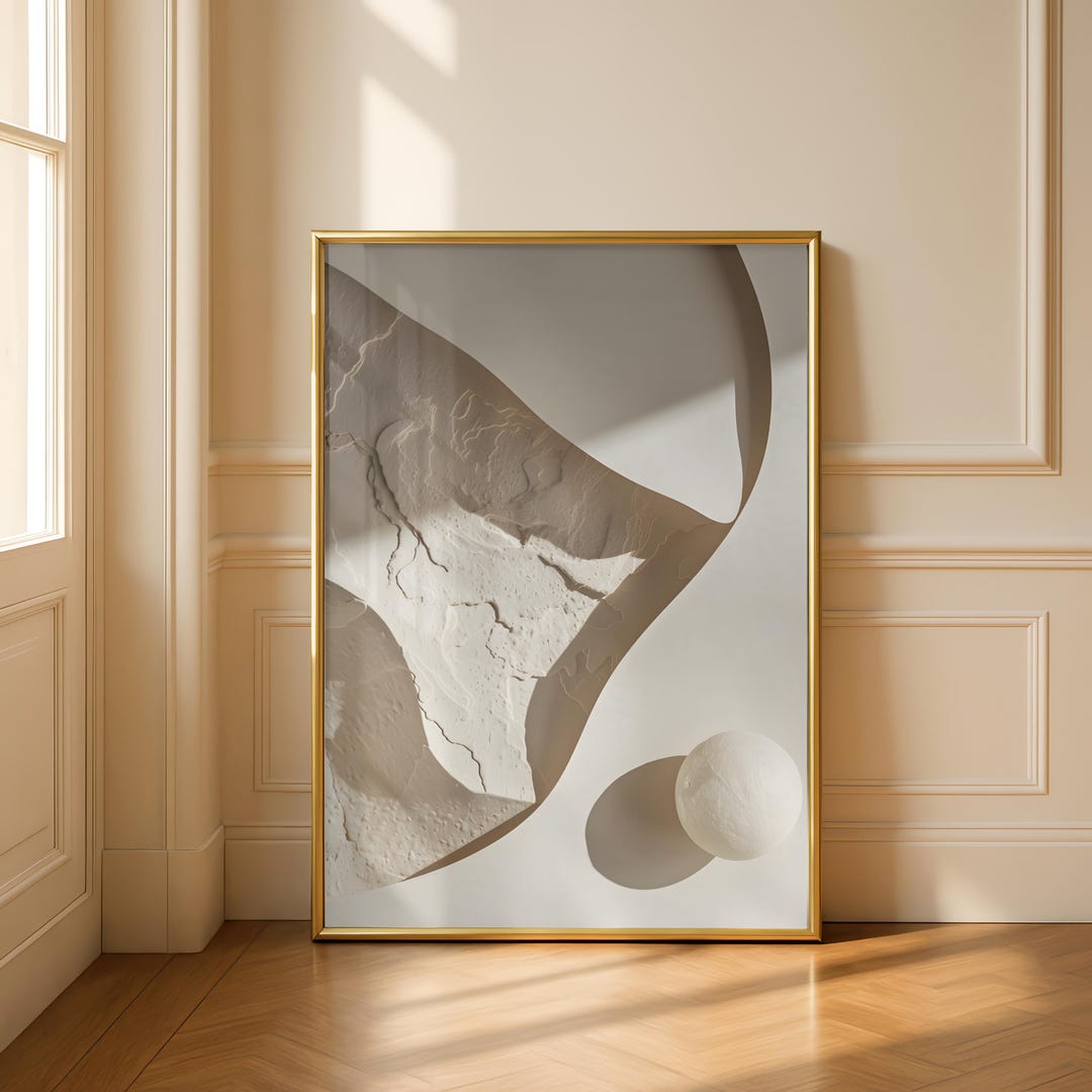 Neutral Abstract Wall Art Printable, Minimalist Textured Modern Poster ...