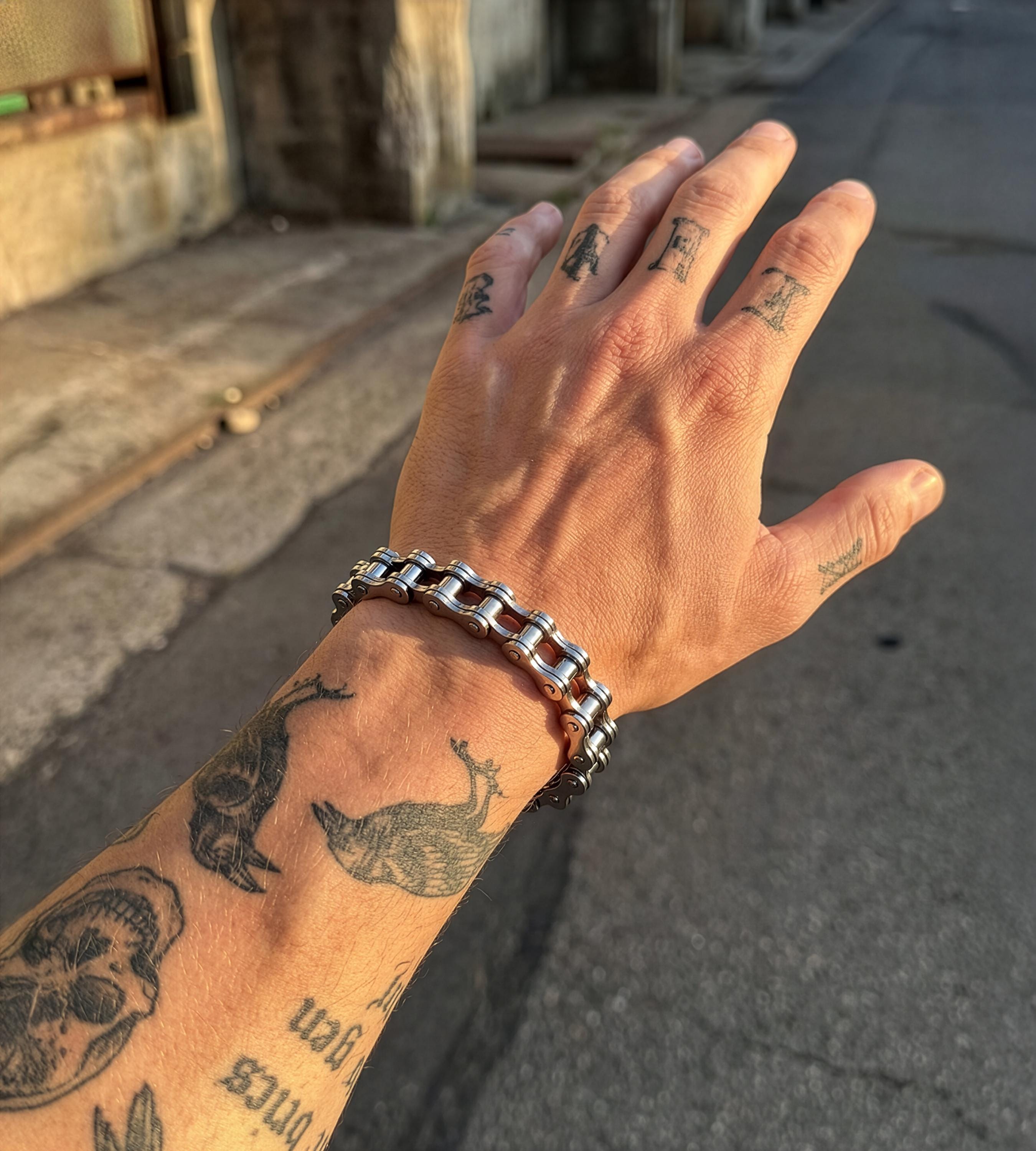 Gothic silver mens skull braclets - Etsy 日本